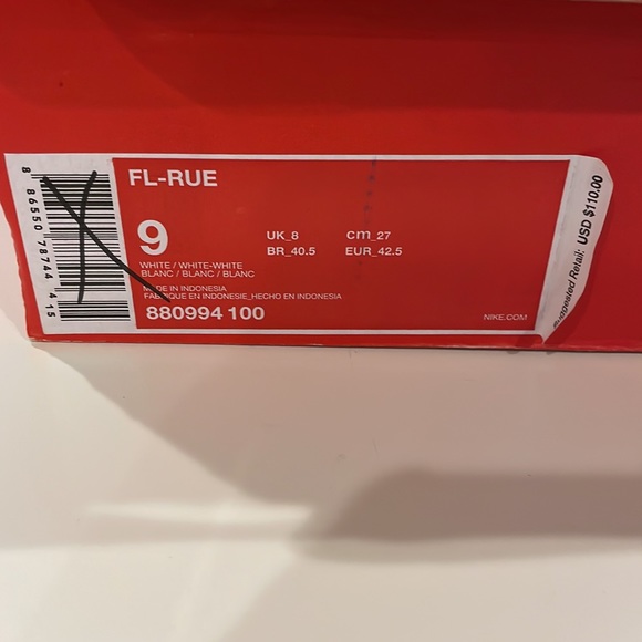 Men’s NIKE FL-RUE White sz 9 - Picture 5 of 5